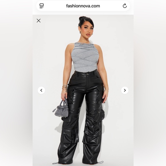 Fashion Nova Anitta Lace Up Bodysuit - Picture 3 of 4